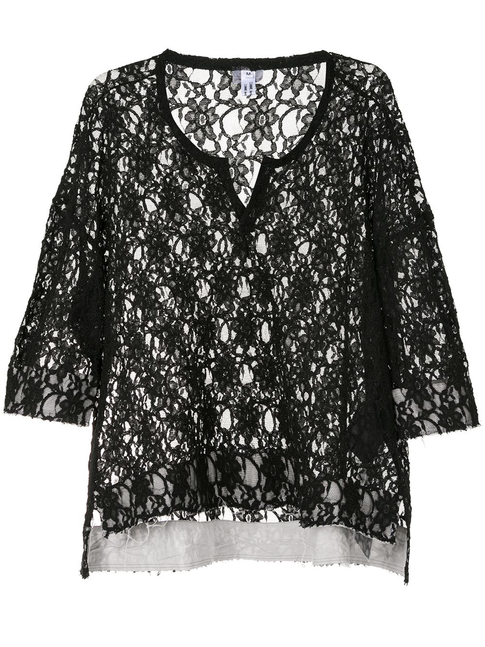Comme Des Garçons Comme Des Garçons прозрачный топ из цветочного кружева
