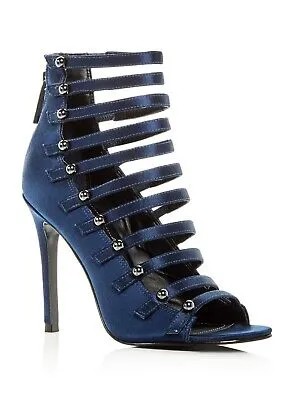 KENDALL + KYLIE Женские темно-синие сандалии Gia Stiletto с заклепками в клетку, размер 7 M