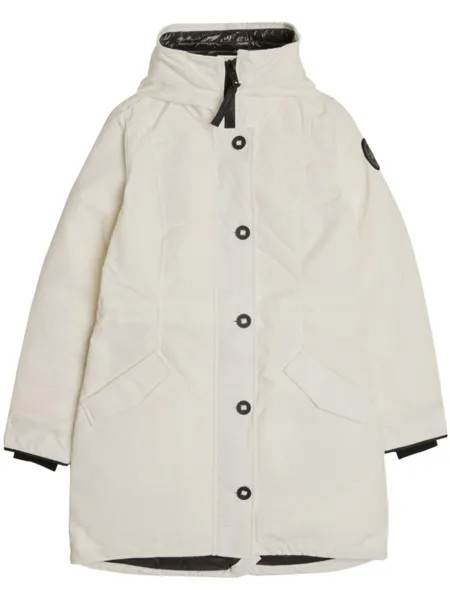 Canada Goose утепленная парка Rossclair с капюшоном, белый