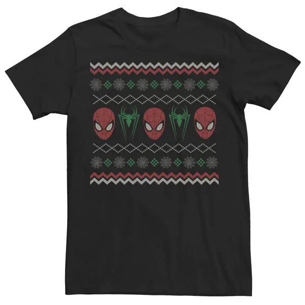 Мужской уродливый рождественский свитер с изображением Человека-паука Marvel