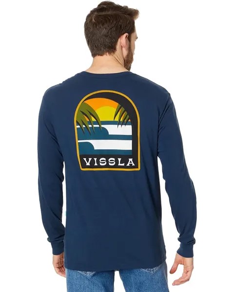 Футболка VISSLA Out The Window Long Sleeve Pocket, темно-синий