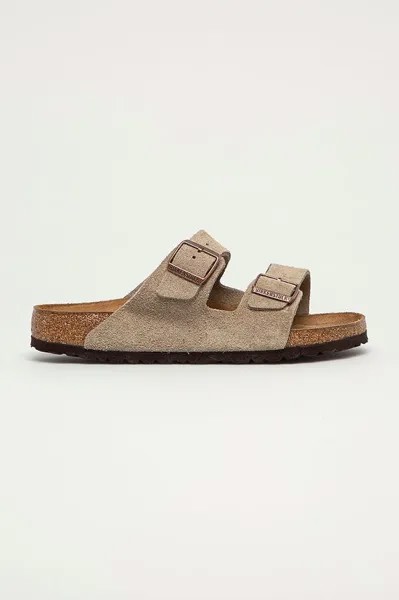 Замшевые шлепанцы Arizona. Birkenstock, серый