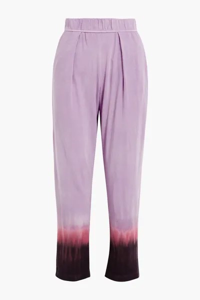Спортивные брюки из хлопкового джерси окрашенного цвета RAQUEL ALLEGRA, сиреневый