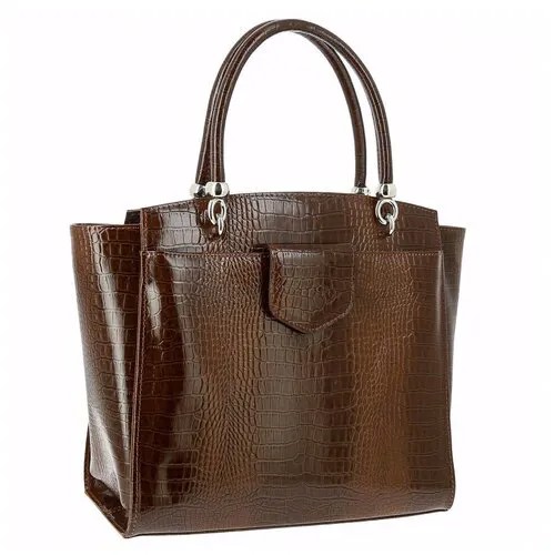 Женская кожаная сумка Versado B533 brown croco