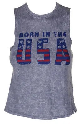 Серая майка American Rag Juniors Blur Born In The USA Graph XXS