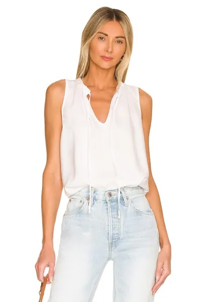 Топ Bella Dahl Sleeveless Shirred Neck, белый