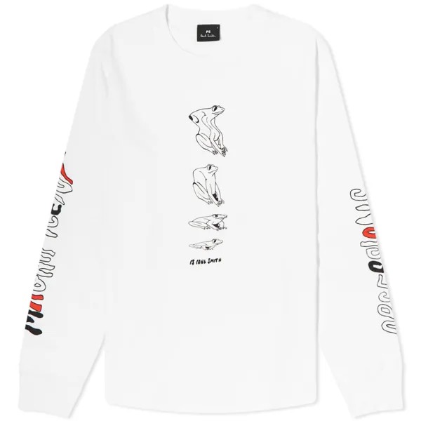 Футболка с длинными рукавами и лягушкой Paul Smith, белый