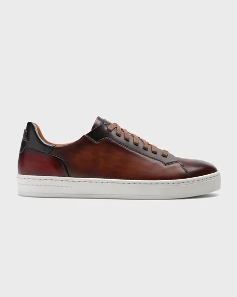 Мужские низкие кеды Amadeo из полированной кожи Magnanni, цвет Cognac