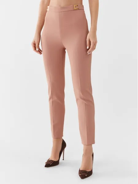 Тканевые брюки узкого кроя Elisabetta Franchi, розовый