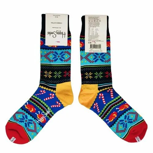 Носки Happy Socks, размер 36-40, красный, бирюзовый, белый, голубой