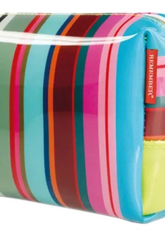 Косметичка женская REMEMBER Colour stripes зеленая