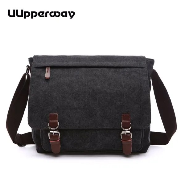Холщовая Сумка UUpperway для мужчин, повседневные деловые и школьные портфели через плечо для ноутбука, вместительные дорожные мессенджеры