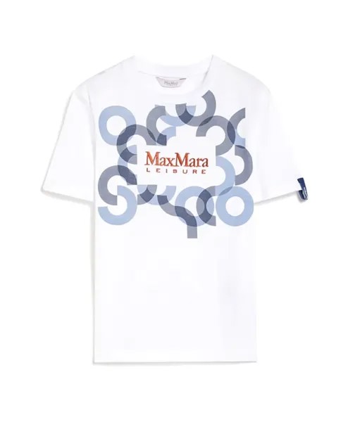 Футболка Obliqua из джерси с короткими рукавами Max Mara, белый