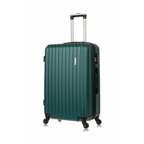Комплект чемоданов L'case Krabi, 2 шт., 94 л, размер M/L, зеленый
