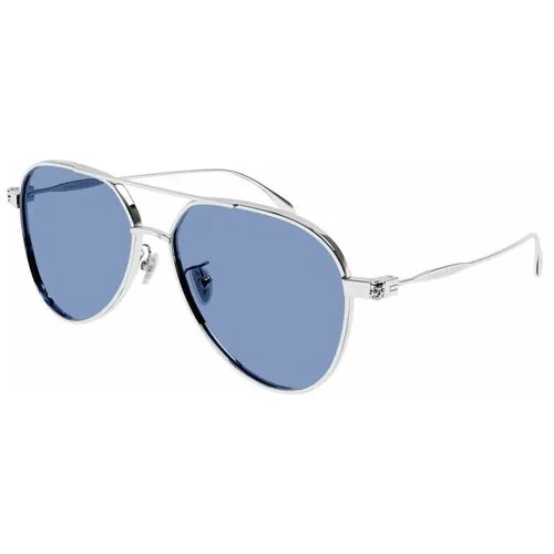 Солнцезащитные очки Alexander McQueen, серебряный, голубой