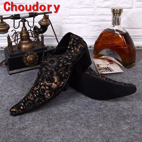 Мужские итальянские кожаные туфли Choudory zapatillas hombre, бархатные лоферы, Мужская Свадебная обувь в винтажном стиле, на высоком каблуке, оксфорды
