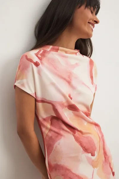 Платье из джерси Short Sleeve Ancle Dress NA-KD, разноцветное