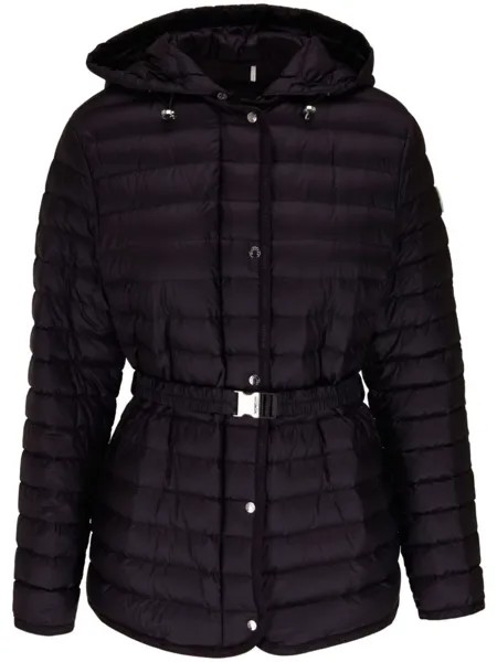 Moncler пуховик с поясом, черный