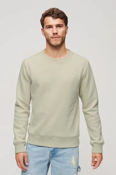 Толстовка Essential из хлопка с овальным вырезом Superdry, хаки