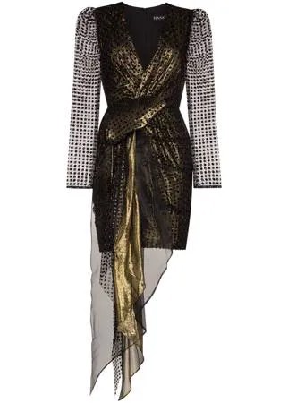 Haney платье Simone с эффектом металлик