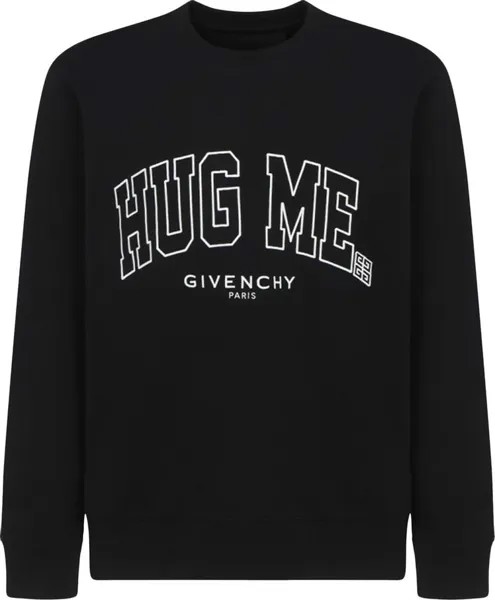 Толстовка Givenchy Slim Fit Embroidery Sweatshirt 'Black', черный