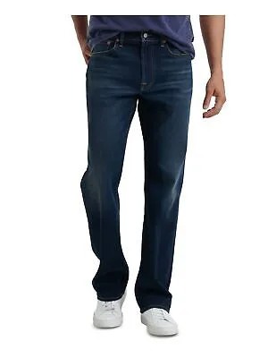 LUCKY BRAND Мужские темно-синие эластичные джинсы свободного кроя из смесового хлопкового денима W38/ L30