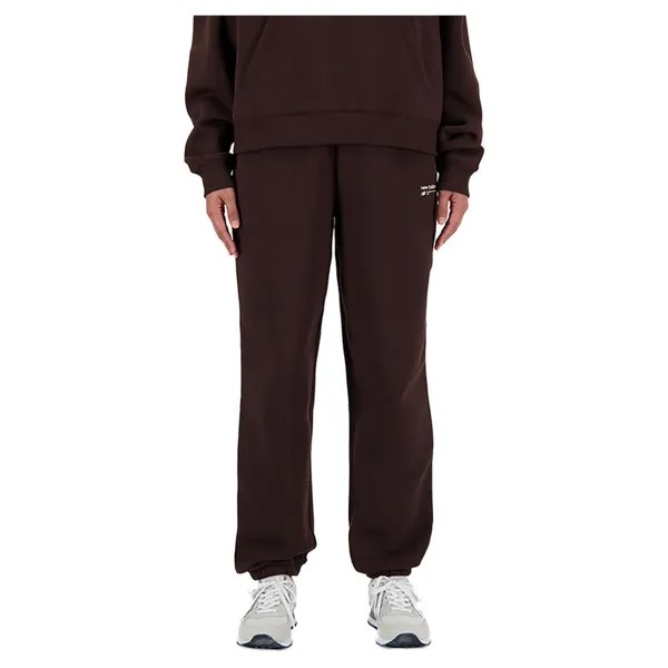 Спортивные брюки New Balance Linear Heritage Brushed Back Sweat, коричневый