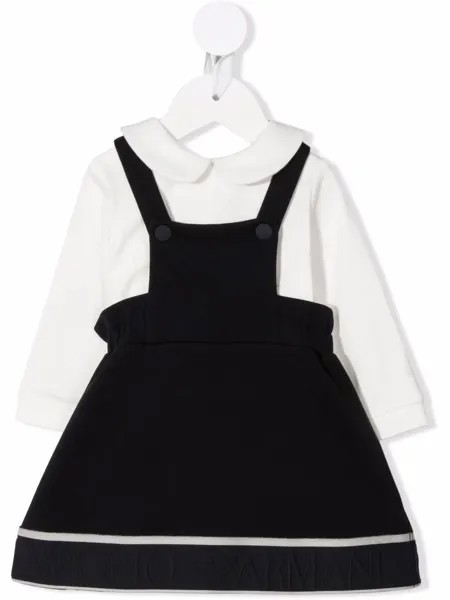 Emporio Armani Kids платье-сарафан с длинными рукавами