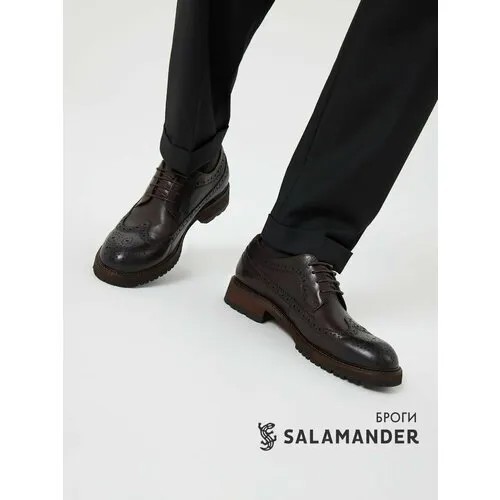 Полуботинки дерби Salamander, размер 45, коричневый