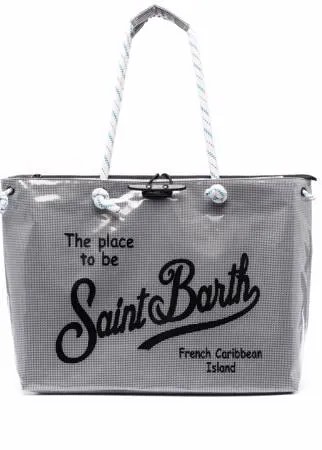 Mc2 Saint Barth сетчатая сумка-тоут с надписью