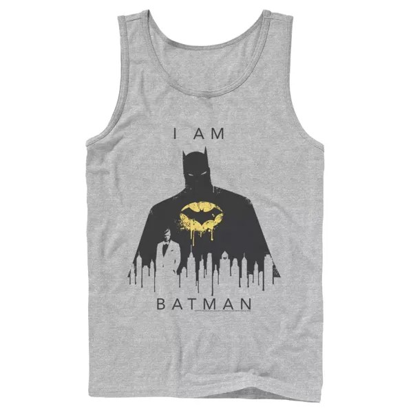 Мужской постер из комиксов DC I Am Batman Skyline, майка DC Comics