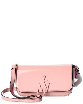 Лакированная женская сумка через плечо Jw Anderson Chain Anchor, розовая
