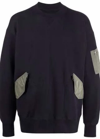 Sacai бомбер с круглым вырезом