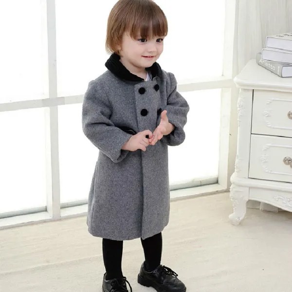 Зимняя новая испанская детская одежда, Новое Детское пальто, двусторонняя шерстяная куртка, куртка для маленьких мальчиков, одежда для мальчиков
