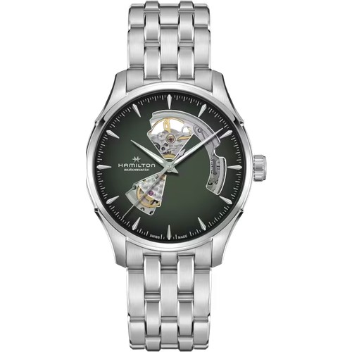 Наручные часы Hamilton Jazzmaster, зеленый, серебряный