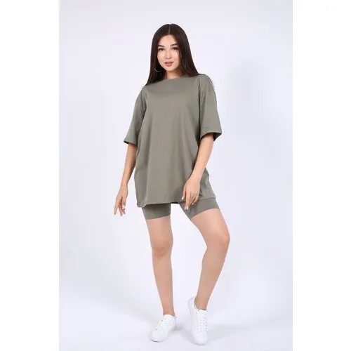 Футболка CASUAL , 2 шт., размер М, хаки