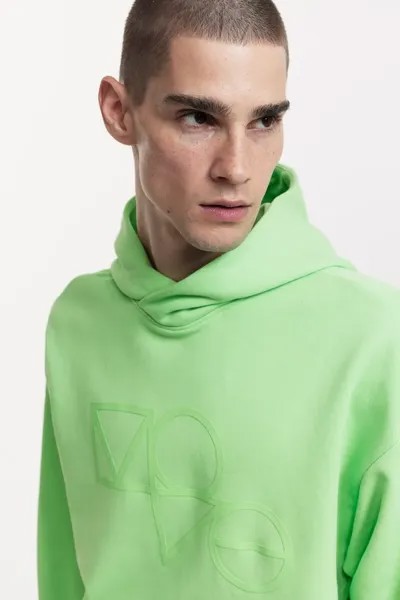 Спортивная толстовка с капюшоном H&M, зеленый