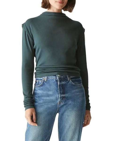 Футболка Michael Stars Denise Mock Neck, цвет Dark Ivy