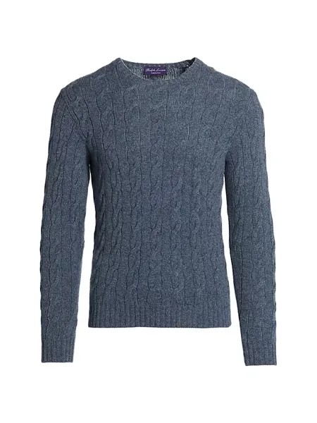 Кашемировый свитер косой вязки Ralph Lauren Purple Label, цвет supply blue