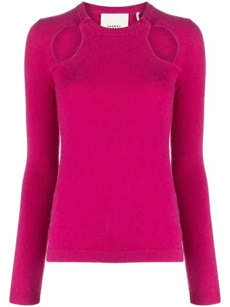 ISABEL MARANT cut-out cashmere top, розовый