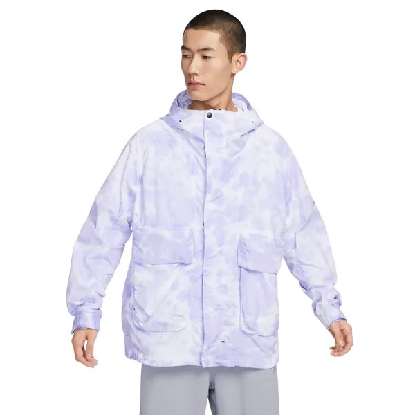 Куртка Nike Sportswear Tech Pack Men's Woven Hooded, светло-фиолетовый/белый/черный