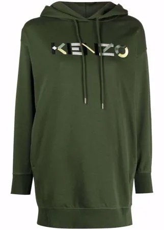 Kenzo платье-толстовка с вышитым логотипом