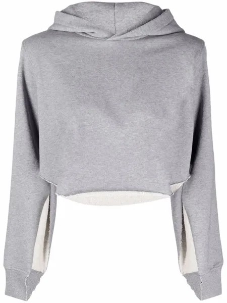 MM6 Maison Margiela укороченное худи с вырезами