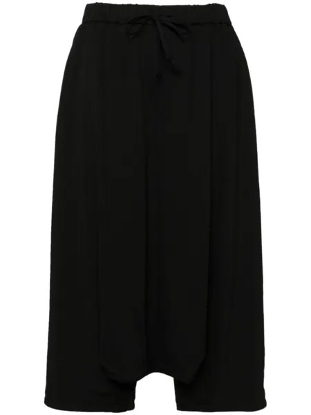 Yohji Yamamoto укороченные брюки с низким шаговым швом, черный