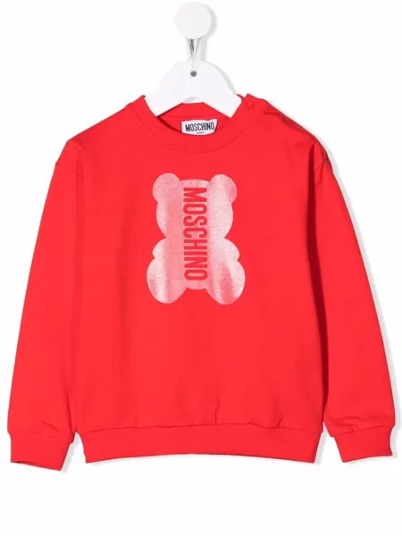 Moschino Kids logo-print crew neck sweatshirt