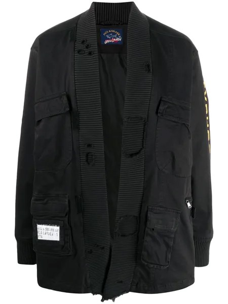 Greg Lauren X Paul & Shark куртка без застежки с нашивками