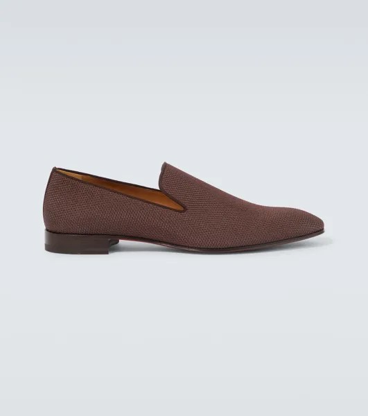 Парусиновые лоферы Dandelion Christian Louboutin, коричневый