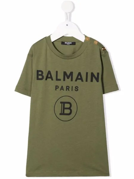 Balmain Kids футболка с логотипом