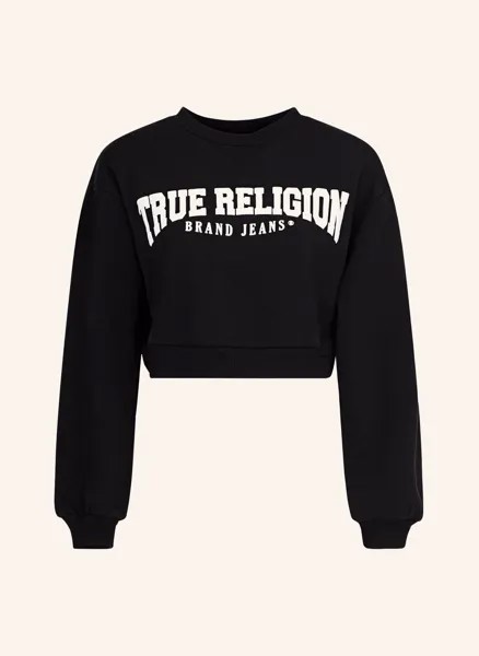 Модный свитер с арочным логотипом True Religion, черный