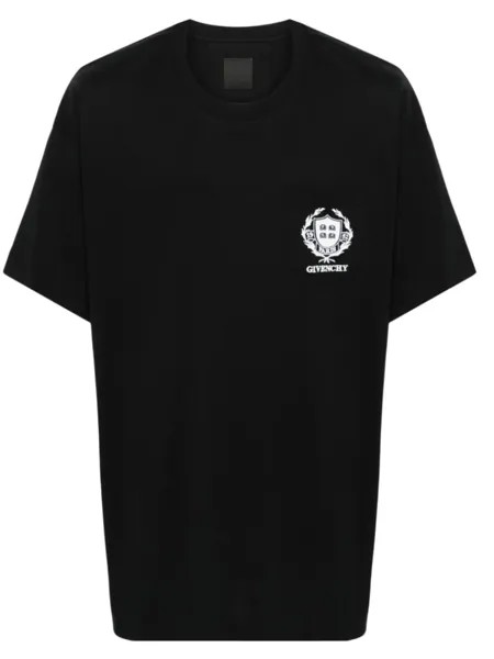 Футболка с вышитым логотипом Givenchy, черный